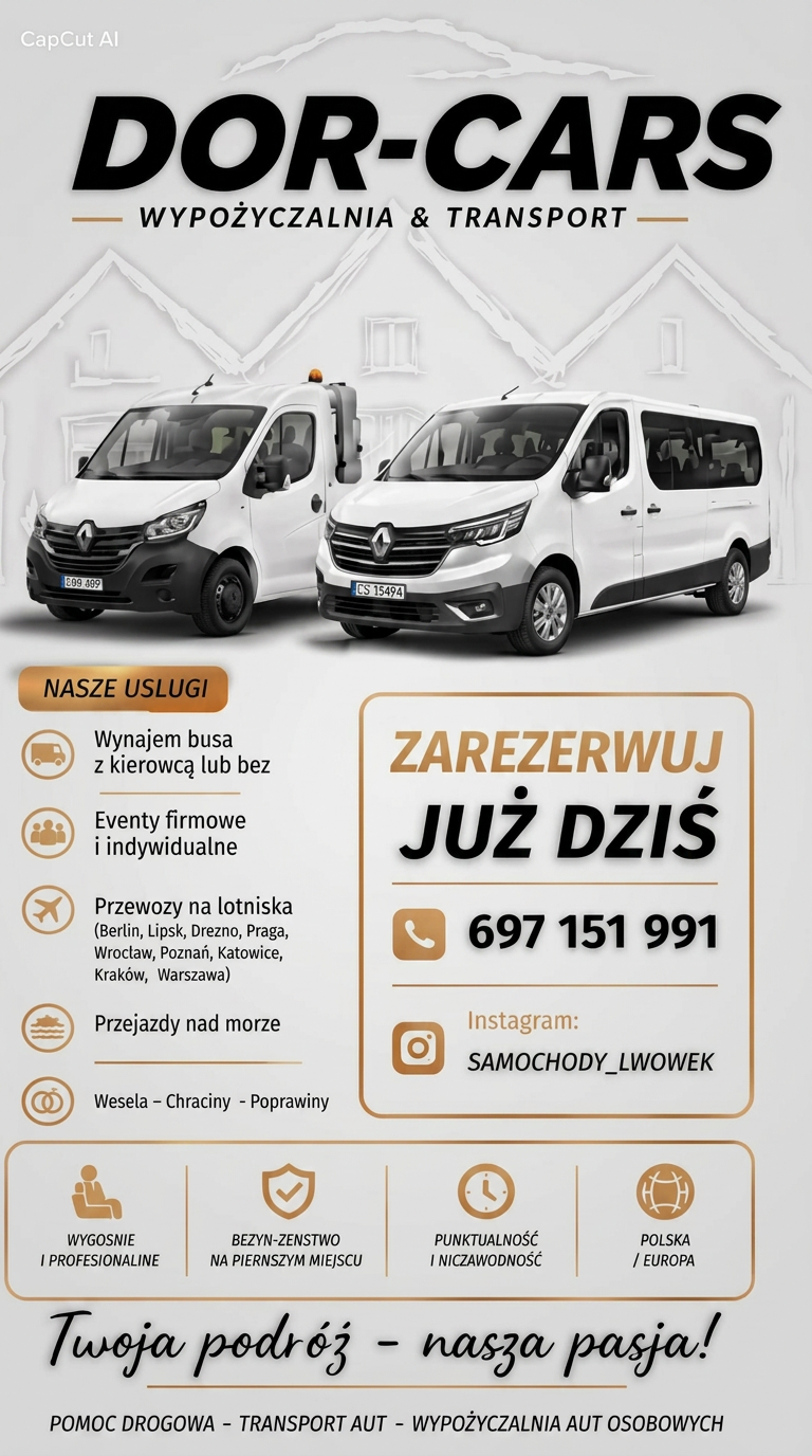 DOR-CARS wypożyczalnia i transport – zarezerwuj już dziś